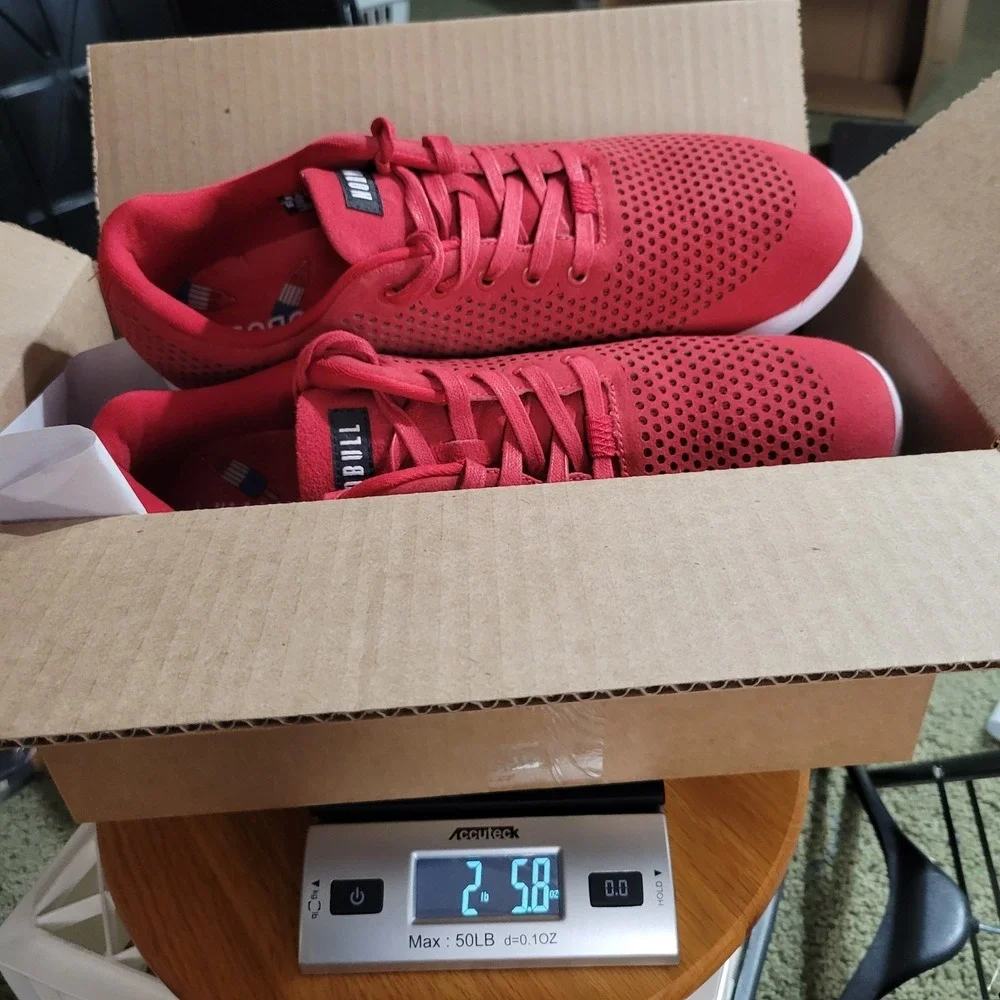Nobull Mesh Trainer Men 14 Red Perforated Breathable Training Shoes